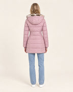 Miss Madera winterjas gewatteerd roze - achterkant