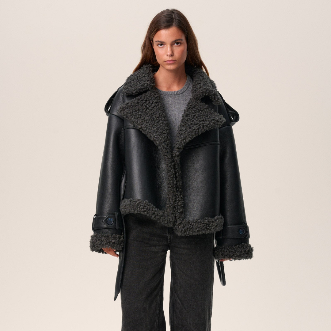 Jas Dames Sherpa Oversized met Ceintuur