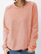 Miss | Hoodie Dames Gestreept Relaxed Fit Lange Mouw