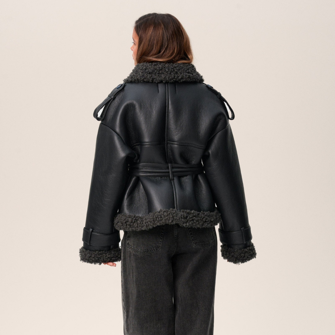 Jas Dames Sherpa Oversized met Ceintuur