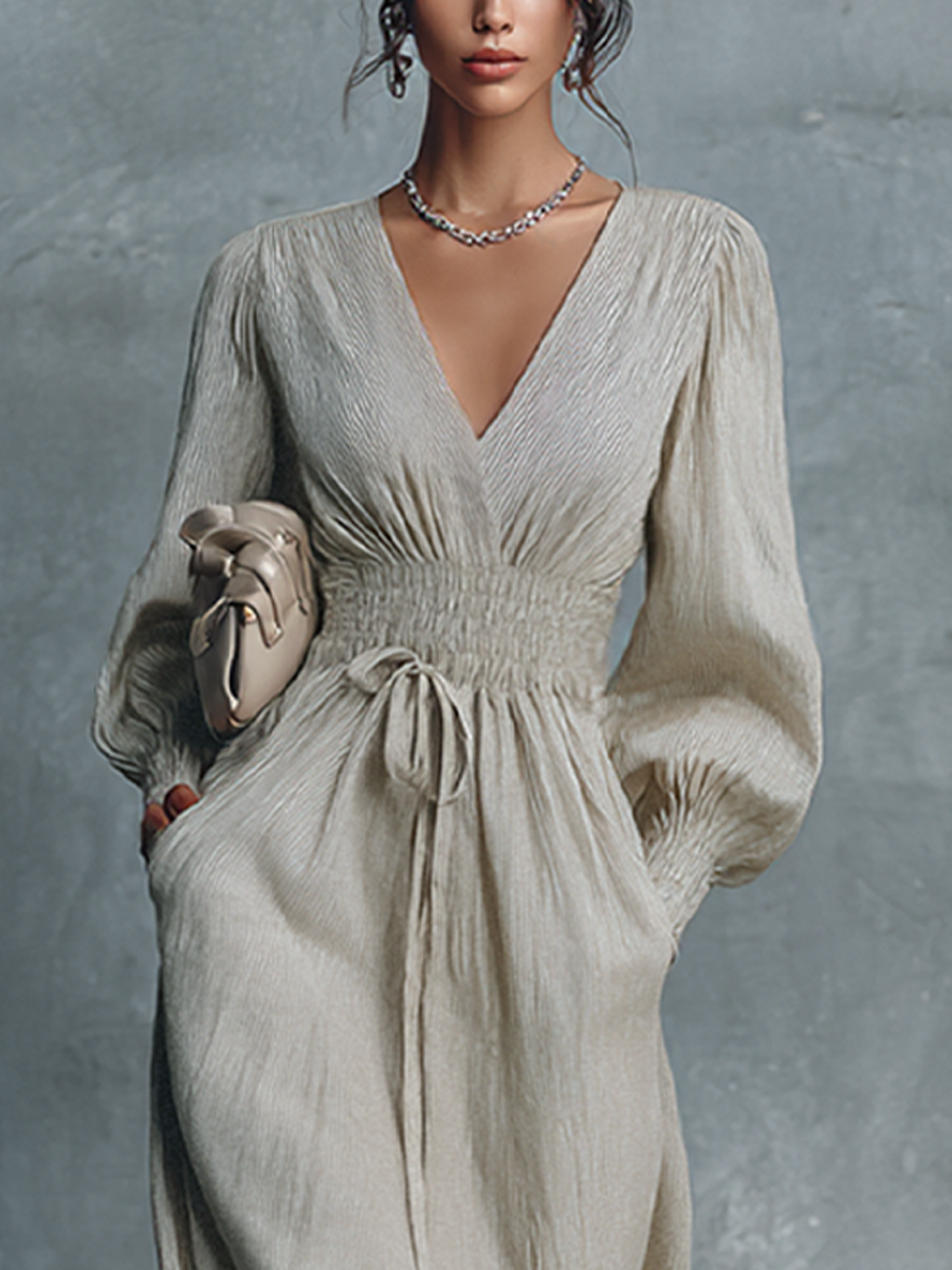Miss | Jurk Dames Maxi Everyday - Linnen