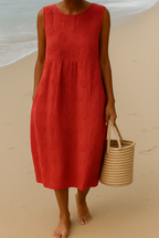 Miss | Jurk Dames Midi Mouwloos Elegant - Polyester