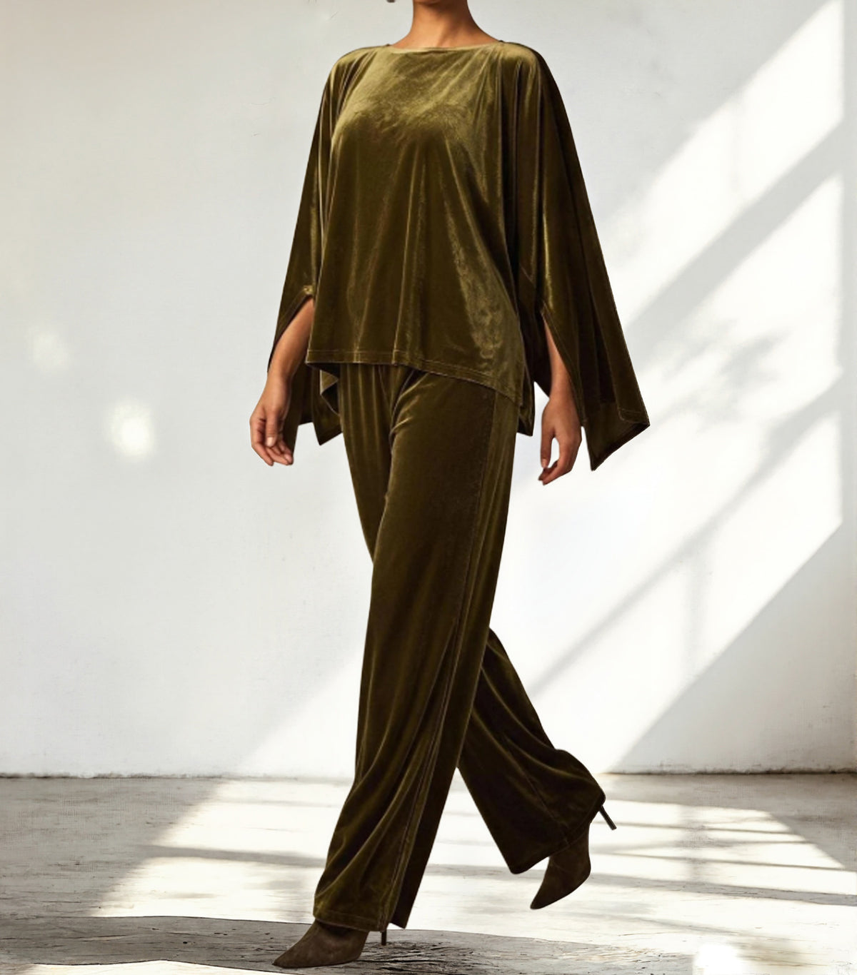 Broek Dames Lang Velvet Casual met Zakken
