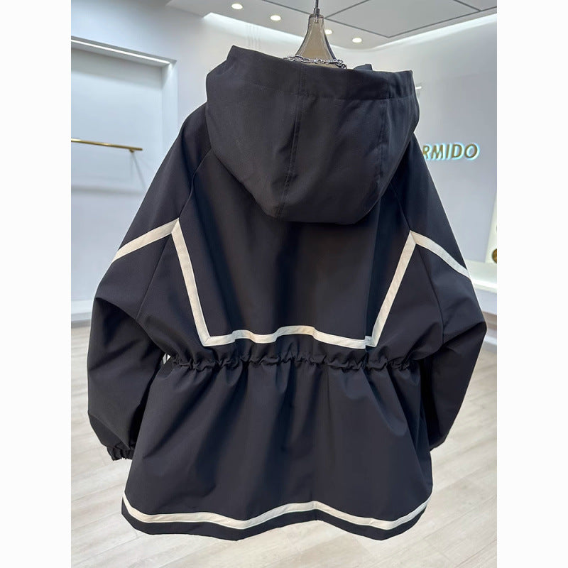 Jas Dames Colorblock Lint-detail Casual Pasvorm