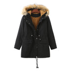 Jas Dames Oversized Capuchon Fleece-gevoerd Plus Size