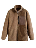 Jas Dames Fleece Loose Fit Rits Casual