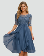 Rok Dames Feestelijk Tule Midi - Kant - Blauw