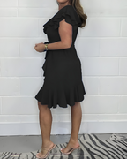 Jurk Dames Elegant Aansluitend Vloeiend - Viscose