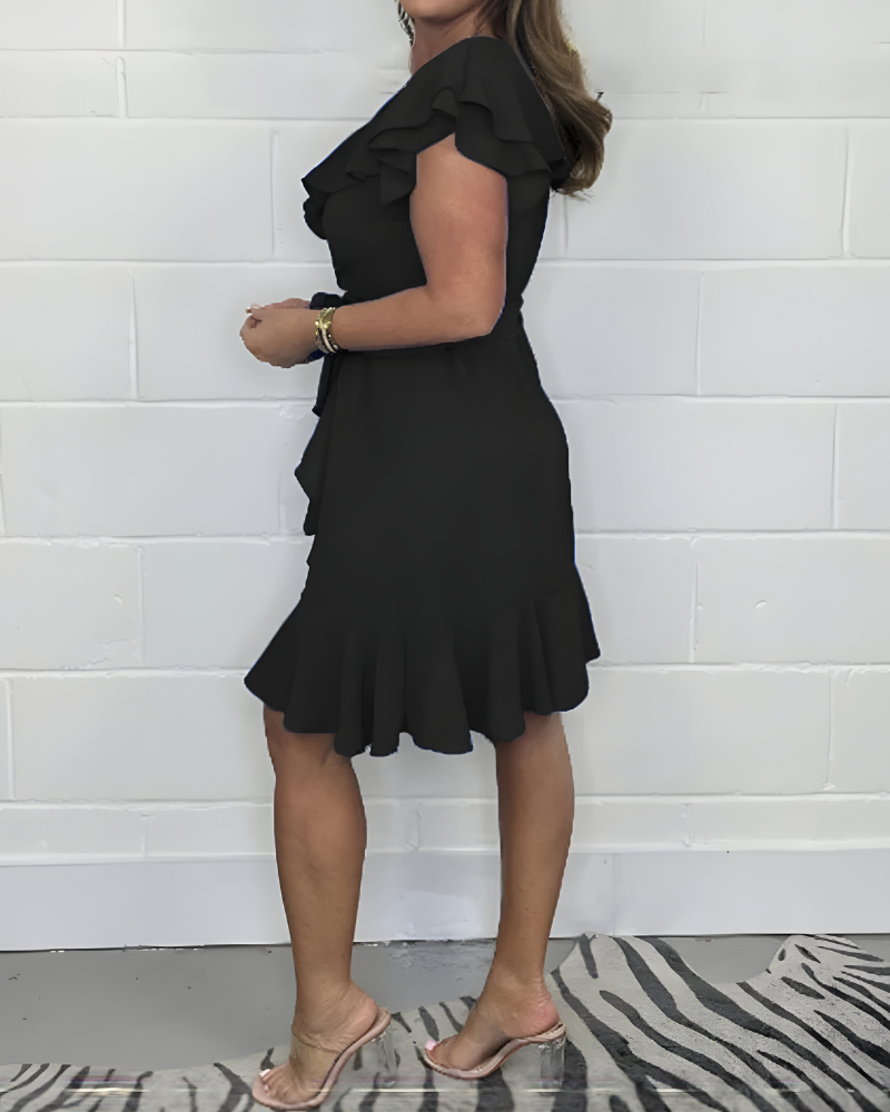 Jurk Dames Elegant Aansluitend Vloeiend - Viscose
