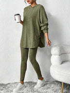 Miss | Tweedelige Set Dames Hoodie & Hoge Taille Legging – Co-ord Set