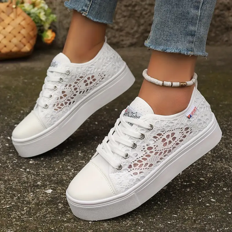 Sneakers Dames Brede Teenruimte Ergonomisch Voetbed