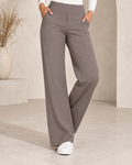 Broek Dames Wijde Pijpen Hoge Taille Elastische Band
