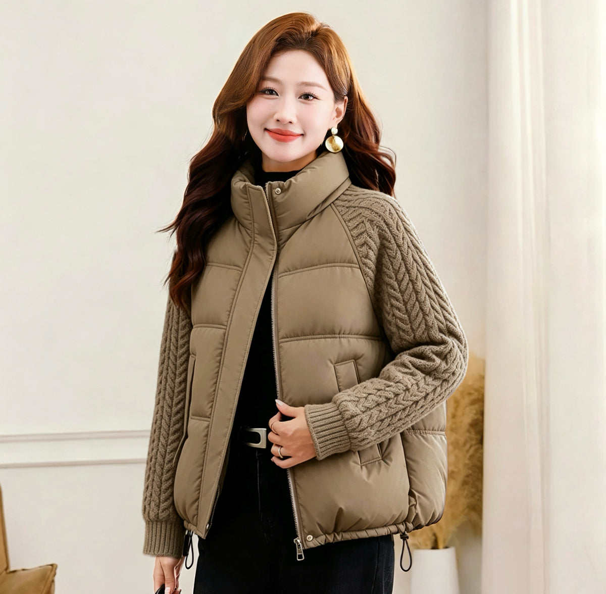 Jas Dames Slim Fit Lange Mouw Warm