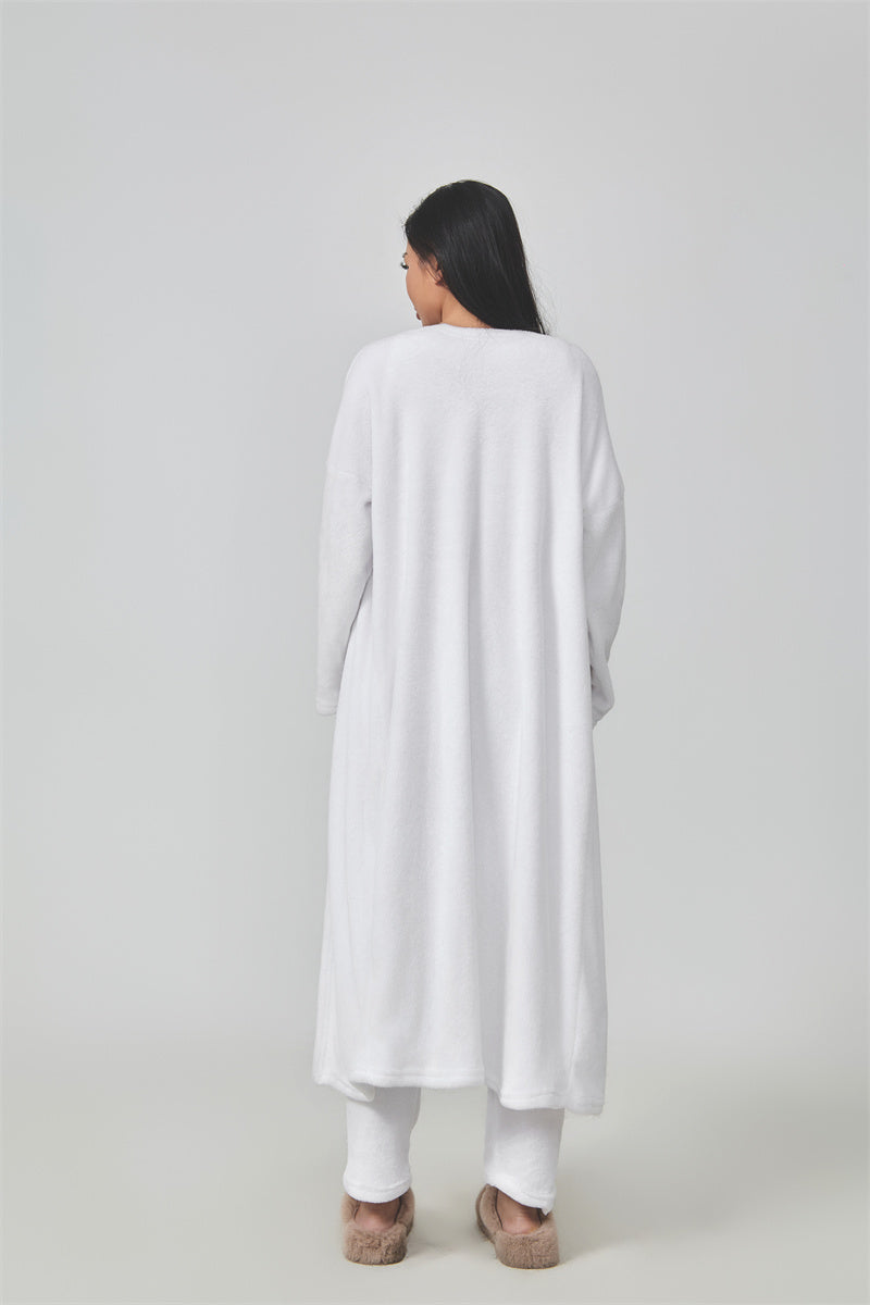 Nachtkleding Dames 3-Delig Fluffy Loungewear Wijde Pijpen