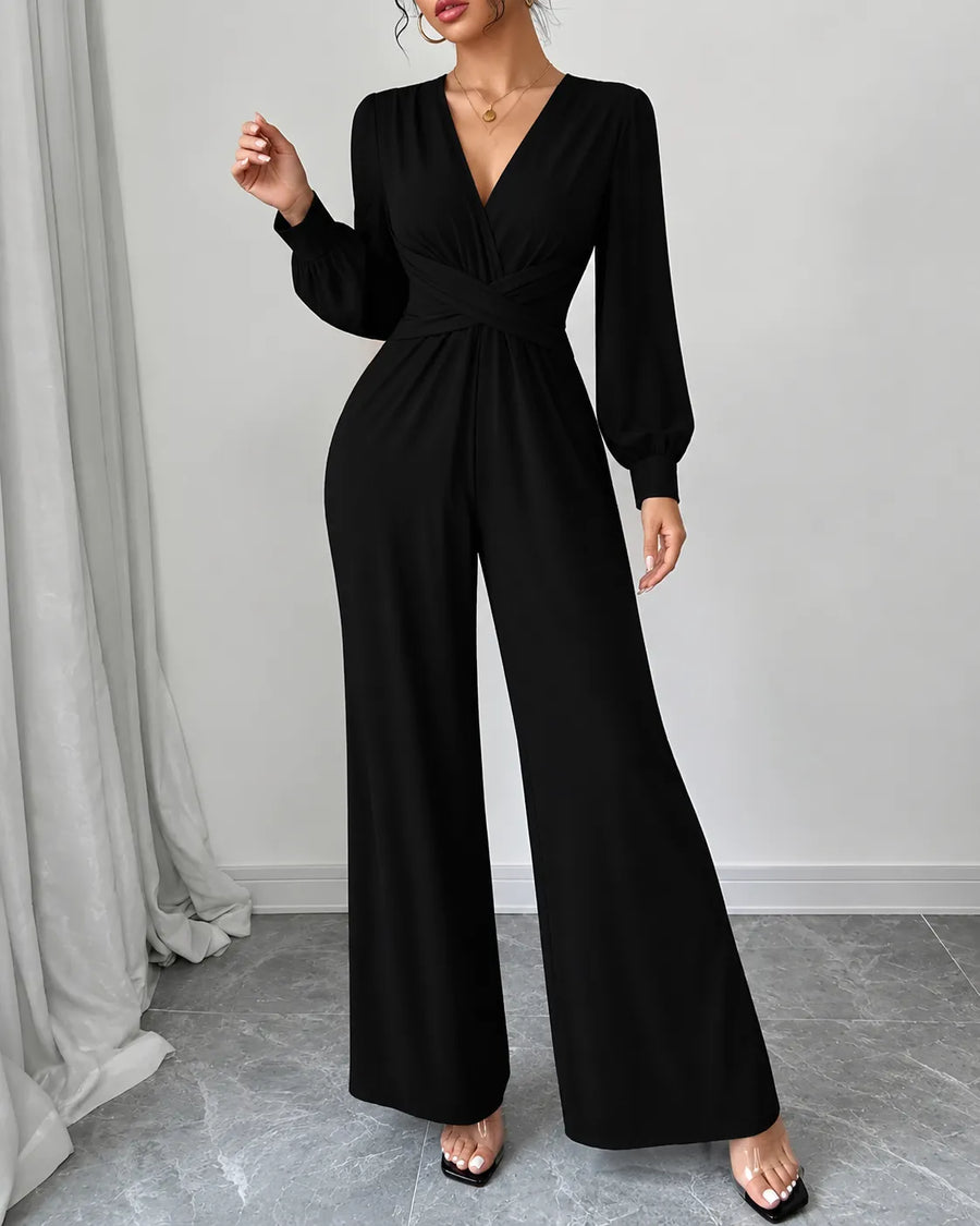 Jumpsuit Dames Kantdetails Elegante Snit Veelzijdig
