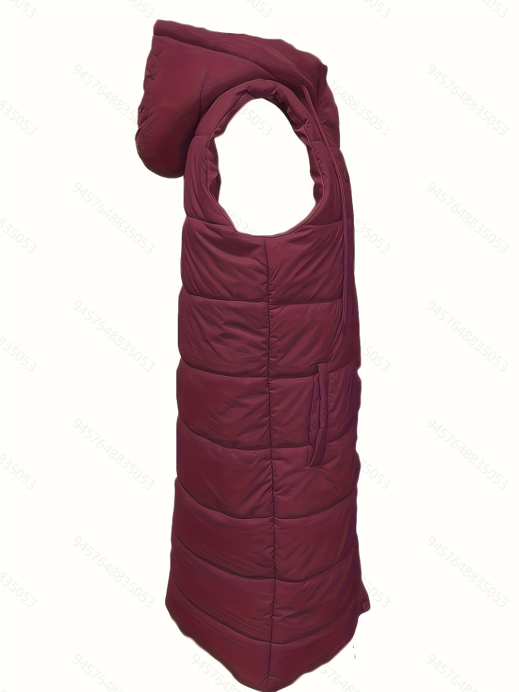 Miss | Bodywarmer Dames Lang Gewatteerd Capuchon Losvallend