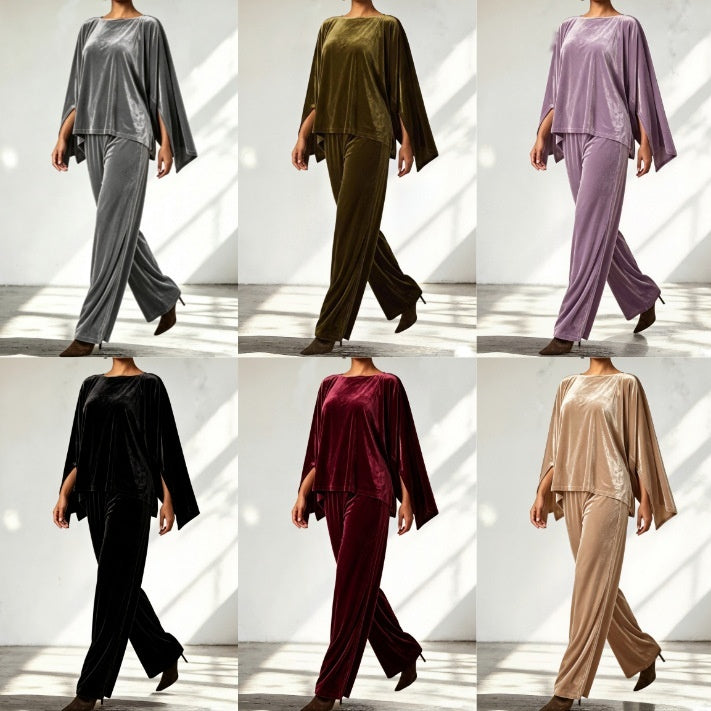 Broek Dames Lang Velvet Casual met Zakken