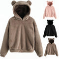 Trui Dames Capuchon Konijnenoren Fluffy Warm