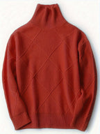 Miss | Trui Dames Oversized Hoge Kraag Ruitpatroon - Gebreid
