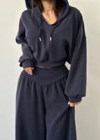 Co-ord set Dames V-hals Capuchon Casual Broekset