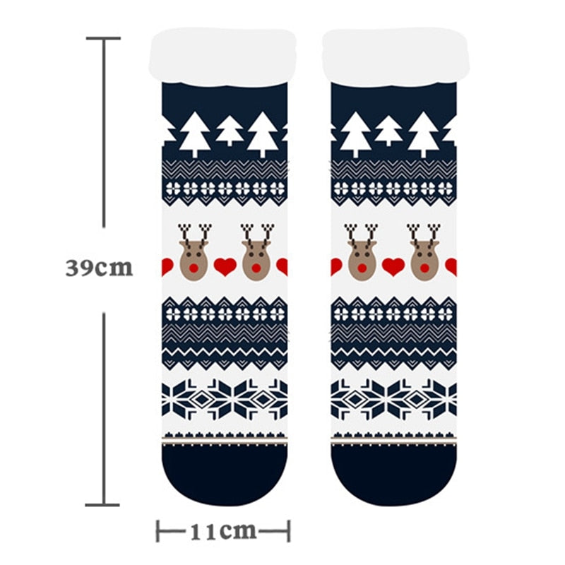 Sokken Dames Kerst Winter Geborduurd