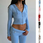 Co-ord set Dames Hoodie Rits Lange Broek Sportief