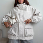 Jas Dames Capuchon Waterafstotend Loose Fit Outdoor
