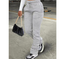 Broek Dames Loose Fit Rechte Pijp Trekkoord