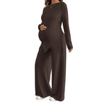 zwangerschaps pyjama Dames One-Shoulder Wijde Pijpen