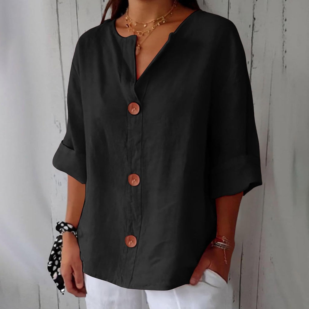 Miss | Blouse Dames Elk Seizoen - Puur Linnen