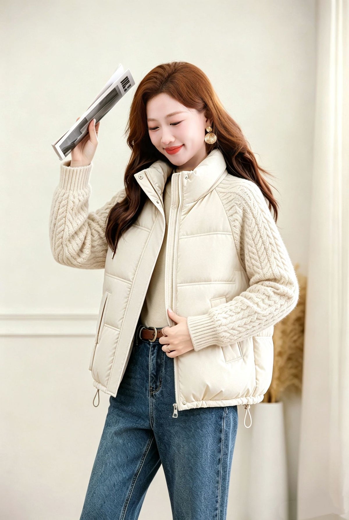 Jas Dames Slim Fit Lange Mouw Warm