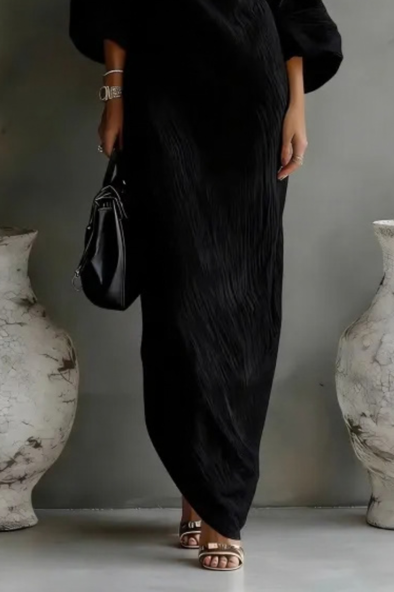 Jurk Dames One Shoulder Maxi Elegant - Chiffon