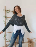 Sjaal Dames Gebreid Boho Omslagdoek