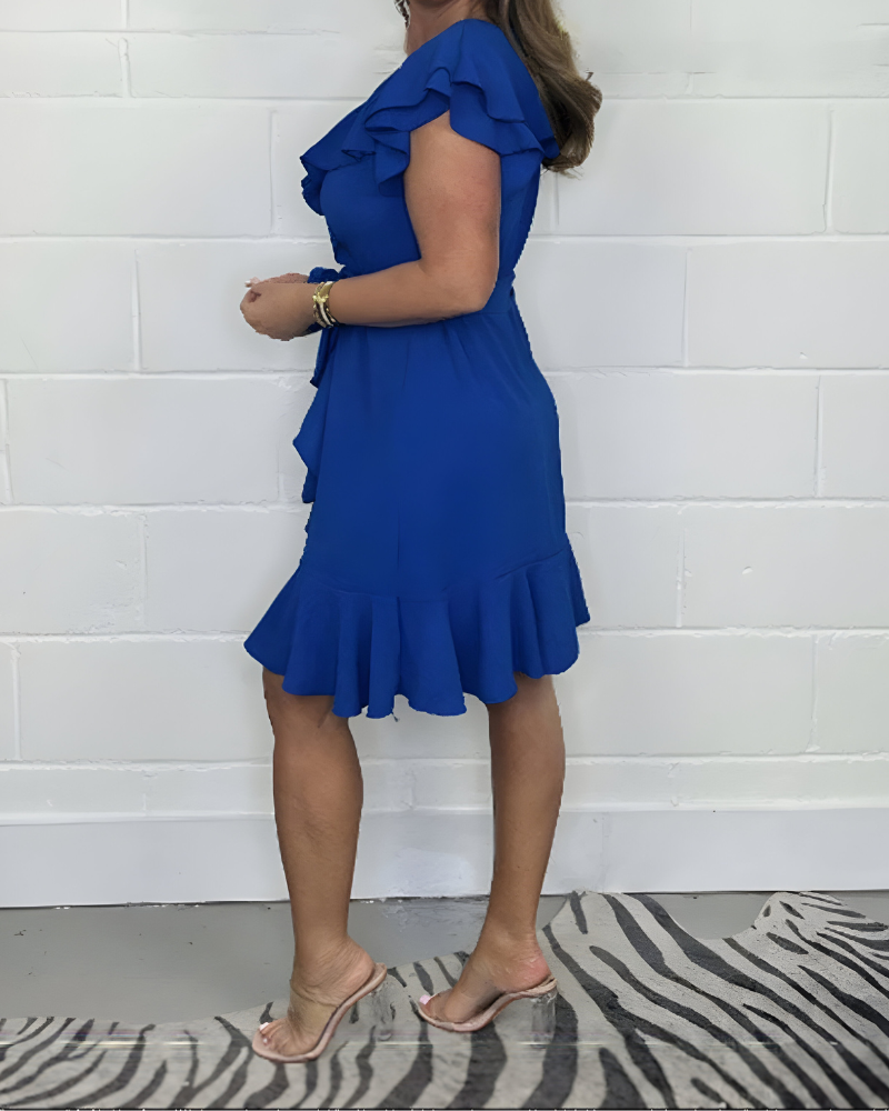 Jurk Dames Elegant Aansluitend Vloeiend - Viscose
