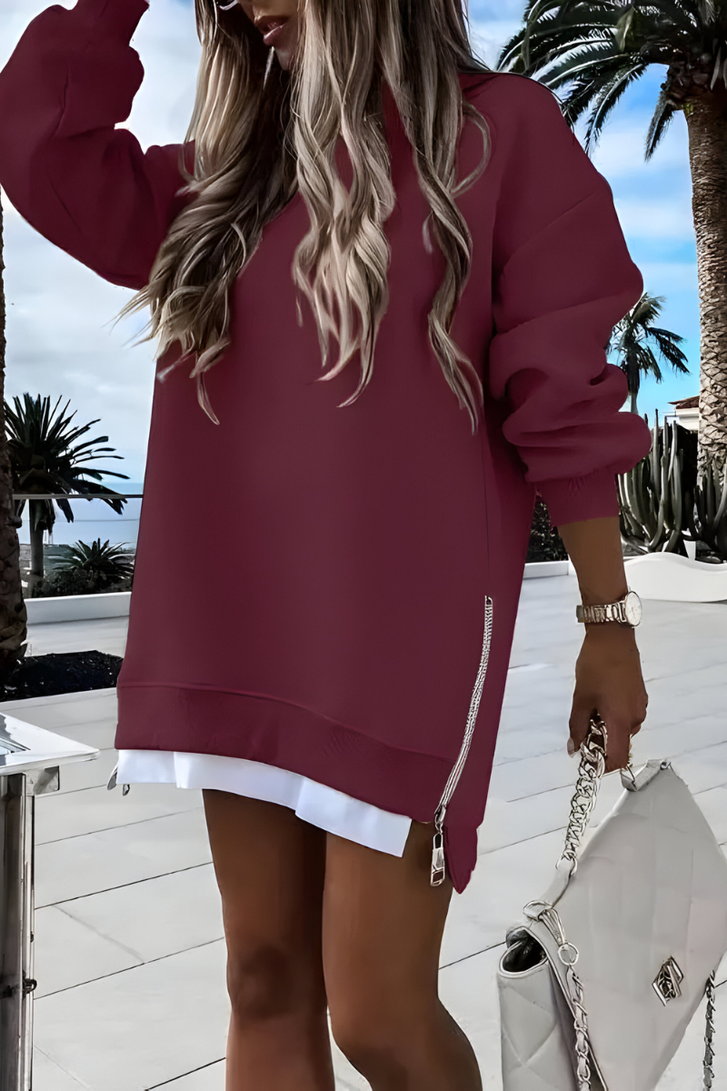 Hoodie Dames Oversized Zijrits Casual