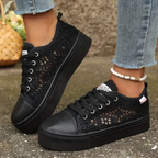 Sneakers Dames Brede Teenruimte Ergonomisch Voetbed