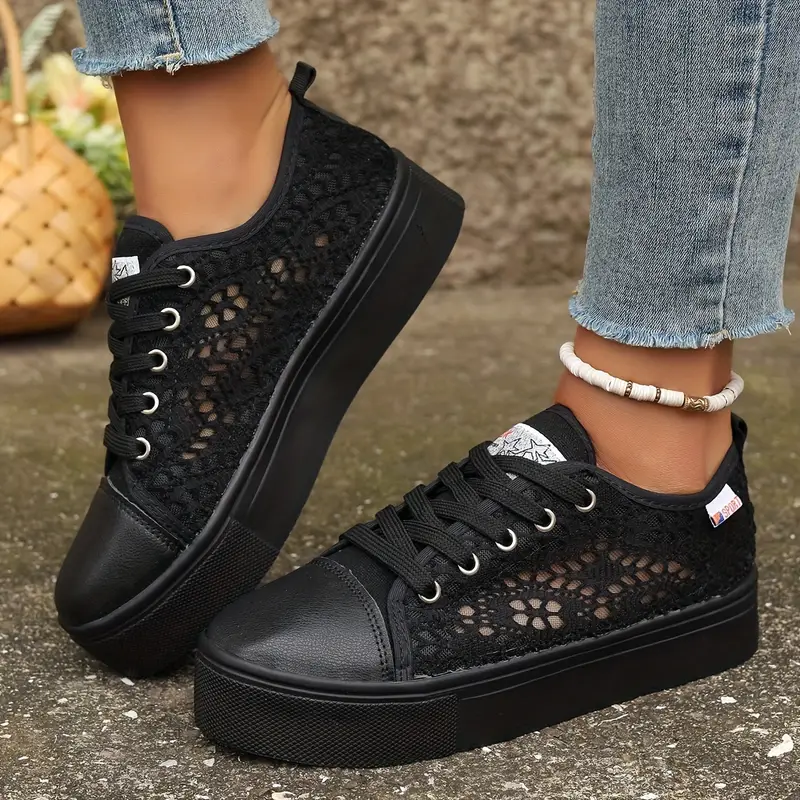 Sneakers Dames Brede Teenruimte Ergonomisch Voetbed