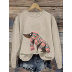 Hoodie Dames Ronde Hals Relaxed Fit Lange Mouw