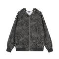 Jas Dames Zebraprint Oversized Capuchon Ritsluiting