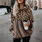Hoodie Dames Loose Fit Pluche Colour-Block