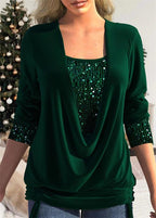 Blouse Dames Pailletten Eigentijds Veelzijdig