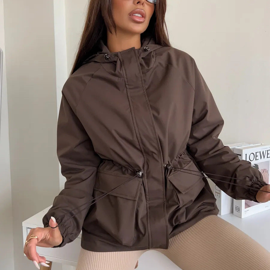 Jas Dames Capuchon Waterafstotend Loose Fit Outdoor