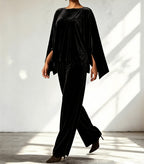 Broek Dames Lang Velvet Casual met Zakken