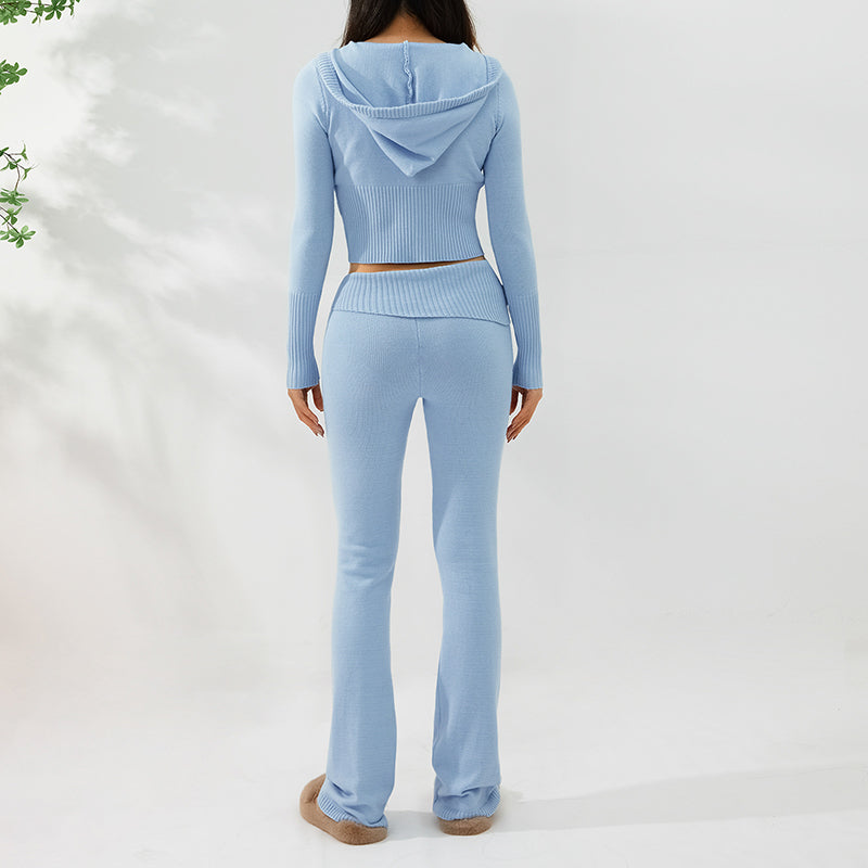 Co-ord set Dames Hoodie Rits Lange Broek Sportief
