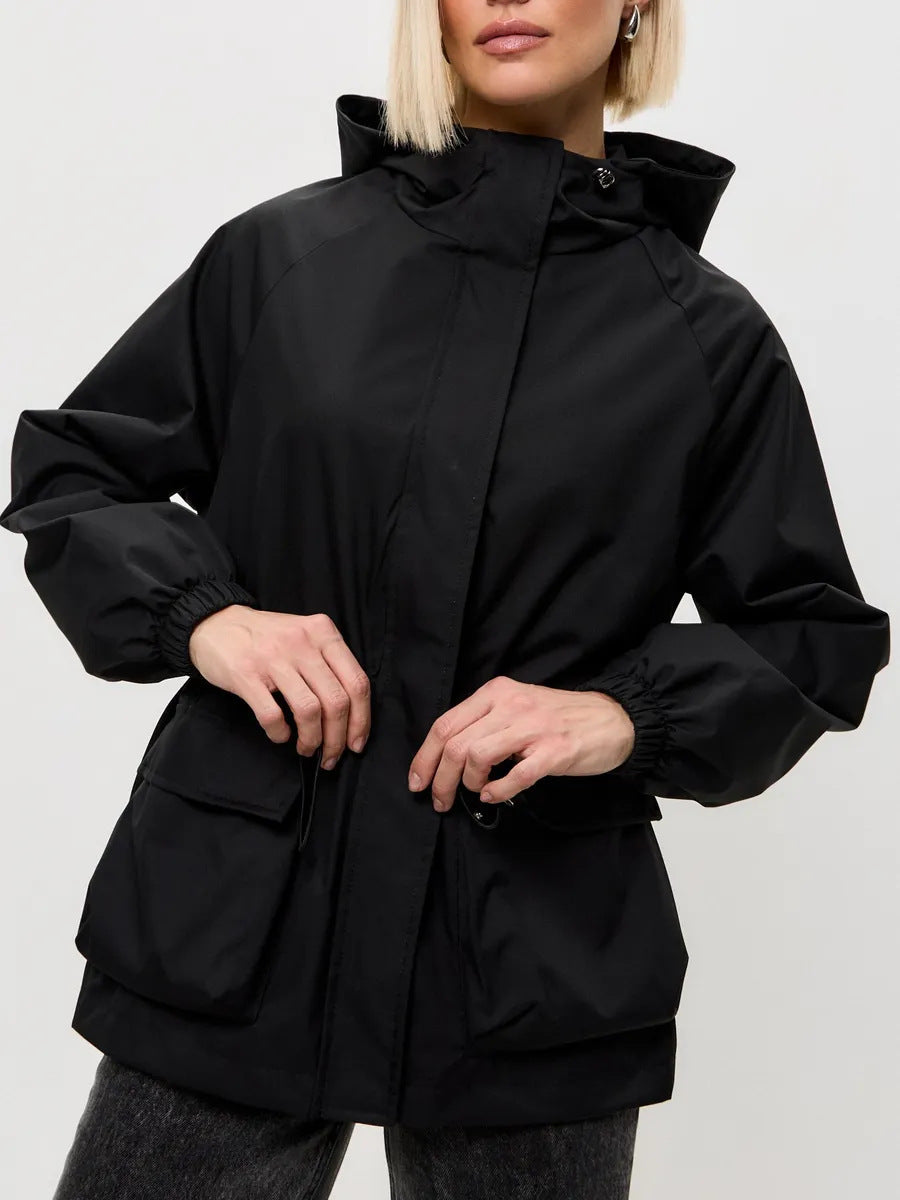 Jas Dames Capuchon Waterafstotend Loose Fit Outdoor