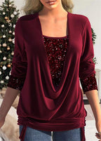 Blouse Dames Pailletten Eigentijds Veelzijdig