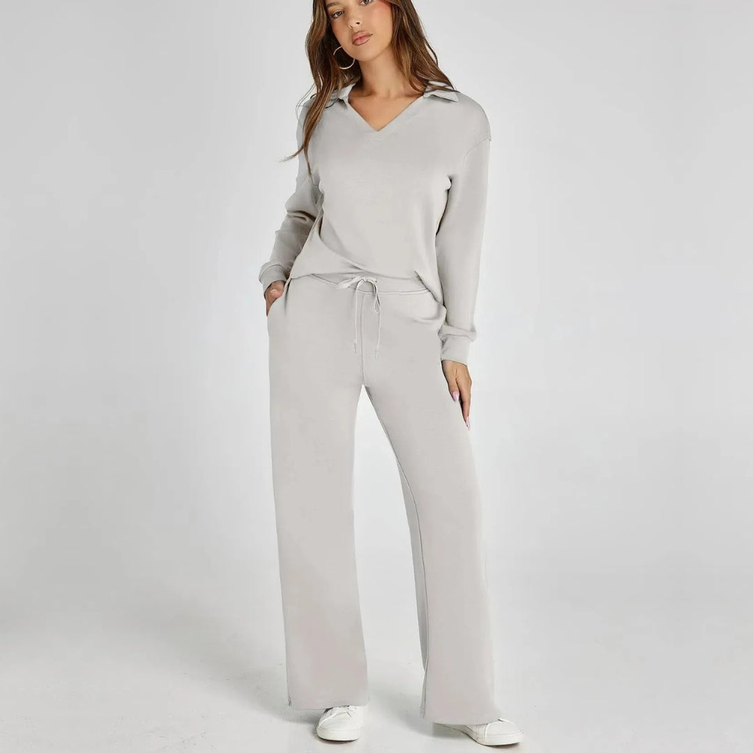Miss | Loungeset Dames Off-Shoulder Wijde Broek
