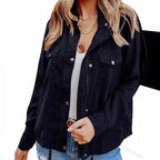 Blazer Dames Relaxed Fit Lange Mouw Zakken Trekkoord