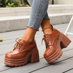 Miss | Jurk Dames Retro Platform Vetersluiting Blokhak