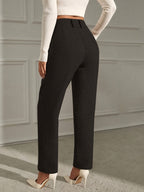 Miss | Broek Dames Visgraat Hoge Taille Rechte Pijp